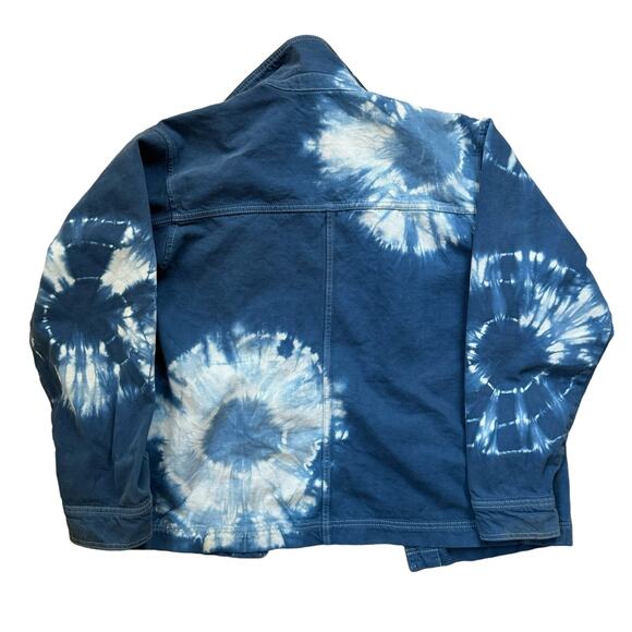 BDG Urban Outfitters Oversized Blue Denim Tie-Dye Jean Jacket Women’s Size Small - Picture 5 of 5